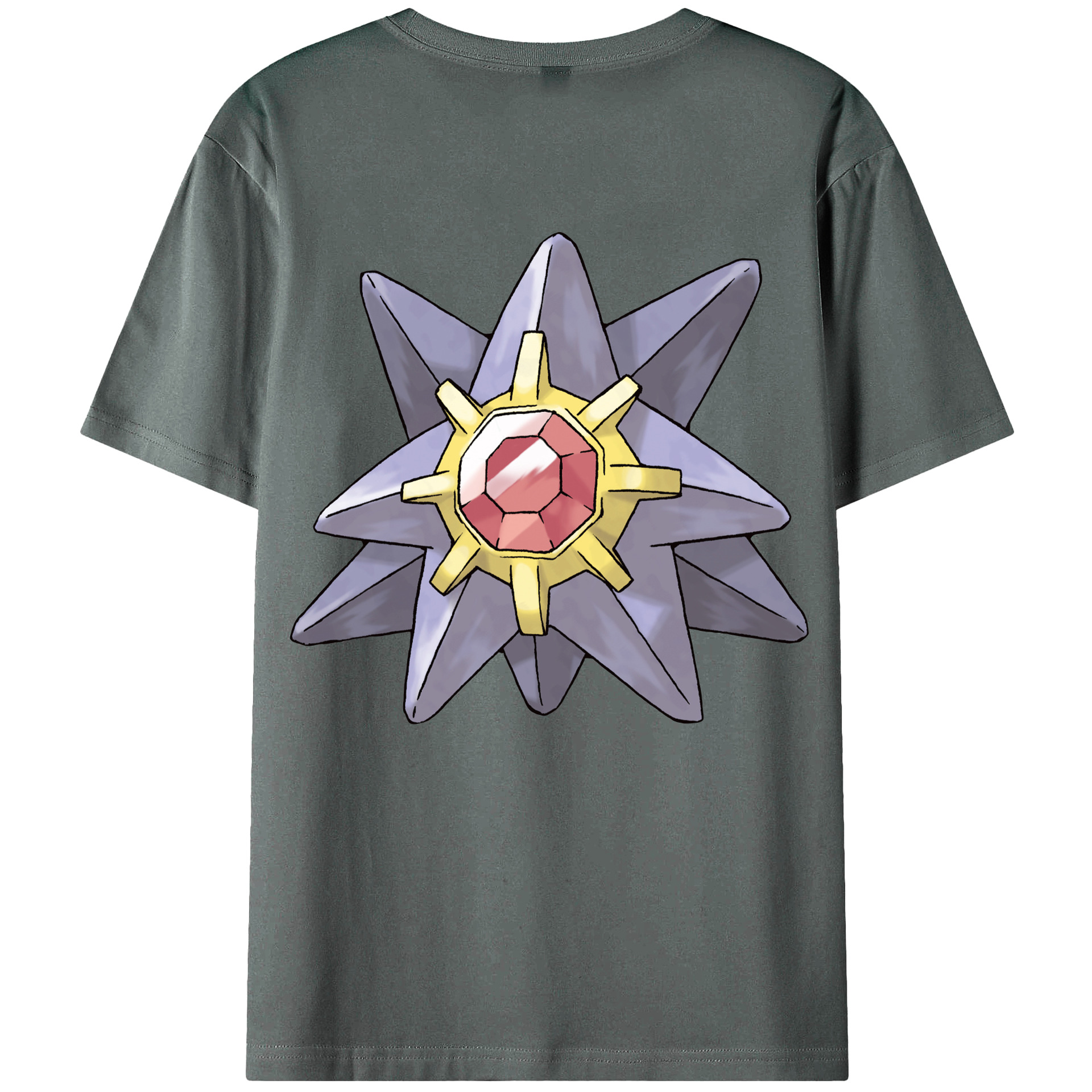 （画像用） ポケットモンスター Pokémon 綿100％ メンズ半袖Tシャツ（バックプリント） 通気性